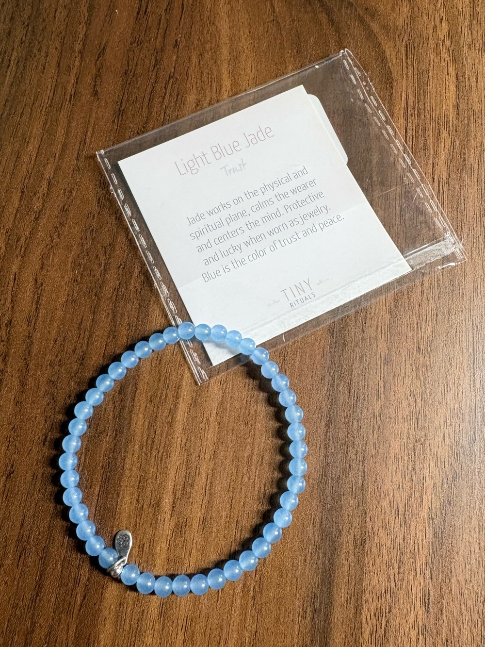 Tiny Rituals Light Blue Jade Beaded Bracelet - Medium